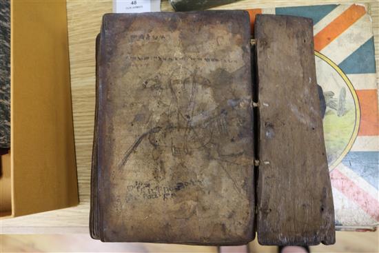 A parchment copy of The Koran and sundry bindings